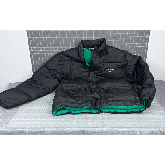 Polo Sport Other - Vintage Polo Sport Ralph Lauren Puffer Down Jacket Black/Green Men's XL '90's